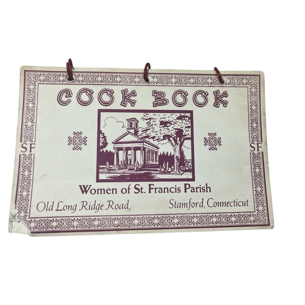 Vtg Women Of St. Francis Parish Local Cookbook Church Spiral Retro Kitchen 1964